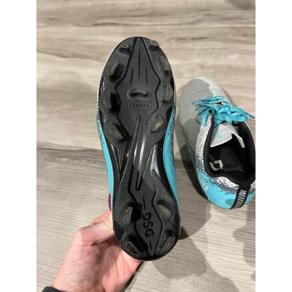 DSG Soccer Kids Cleats Speed Viper - Size 2 Gray/Teal - Picture 3 of 8
